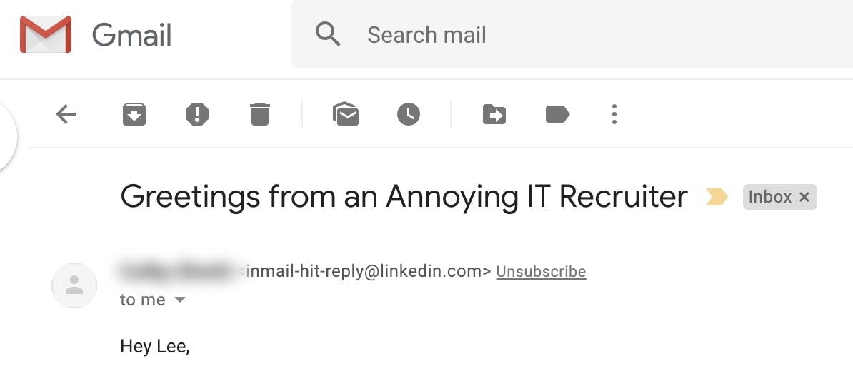 Recruiter Email